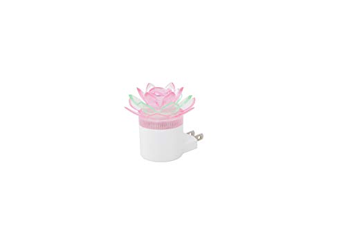Omeet 4 Pack - Light Sensor Controlled Dusk To Dawn Plug-In Led Lotus Night Light #TOP1