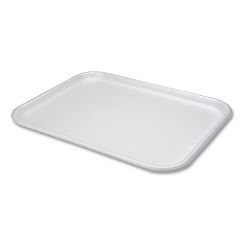 Pactiv Evergreen Supermarket Tray, #1216, 16.25 x 12.63 x 0.63, White, Foam, 100/Carton