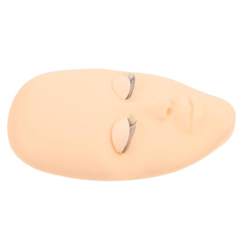 Genérico Práctica De Extensión De Pestañas Molde De Cabeza Peluca Kit De Extensión De Pestañas Champú Cuero Cabelludo Frente Humana Laminación Rizador De Pelo Maniquí Cama De Pestañas
