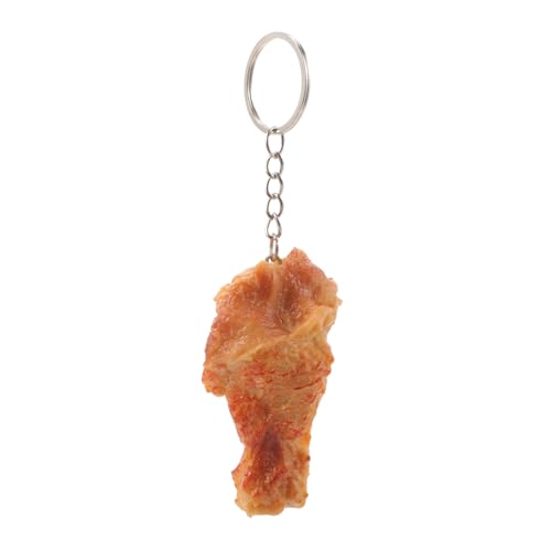 Healeved Llavero Colgante de Bolsa con Diseño Realista de Pierna de Pollo Frito Accesorio Resistente y Ligero para Mochilas Monederos y Llaves Regalo Original para Amigos y Familiares