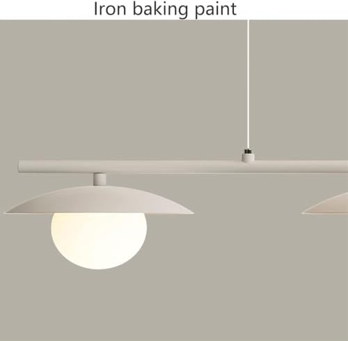 Suspension LED linéaire scandinave YangRy blanche pour îlot de cuisine - 4