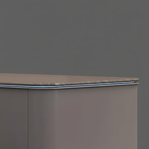 Image of Lakdi The Furniture Co Luxury Modern Executive Director Table with Curved Base, Integrated Side Storage & Wooden Top - Premium Office Furniture - LDL-772