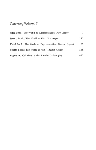 The World as Will and Representation, Vol. 1: Volume 1