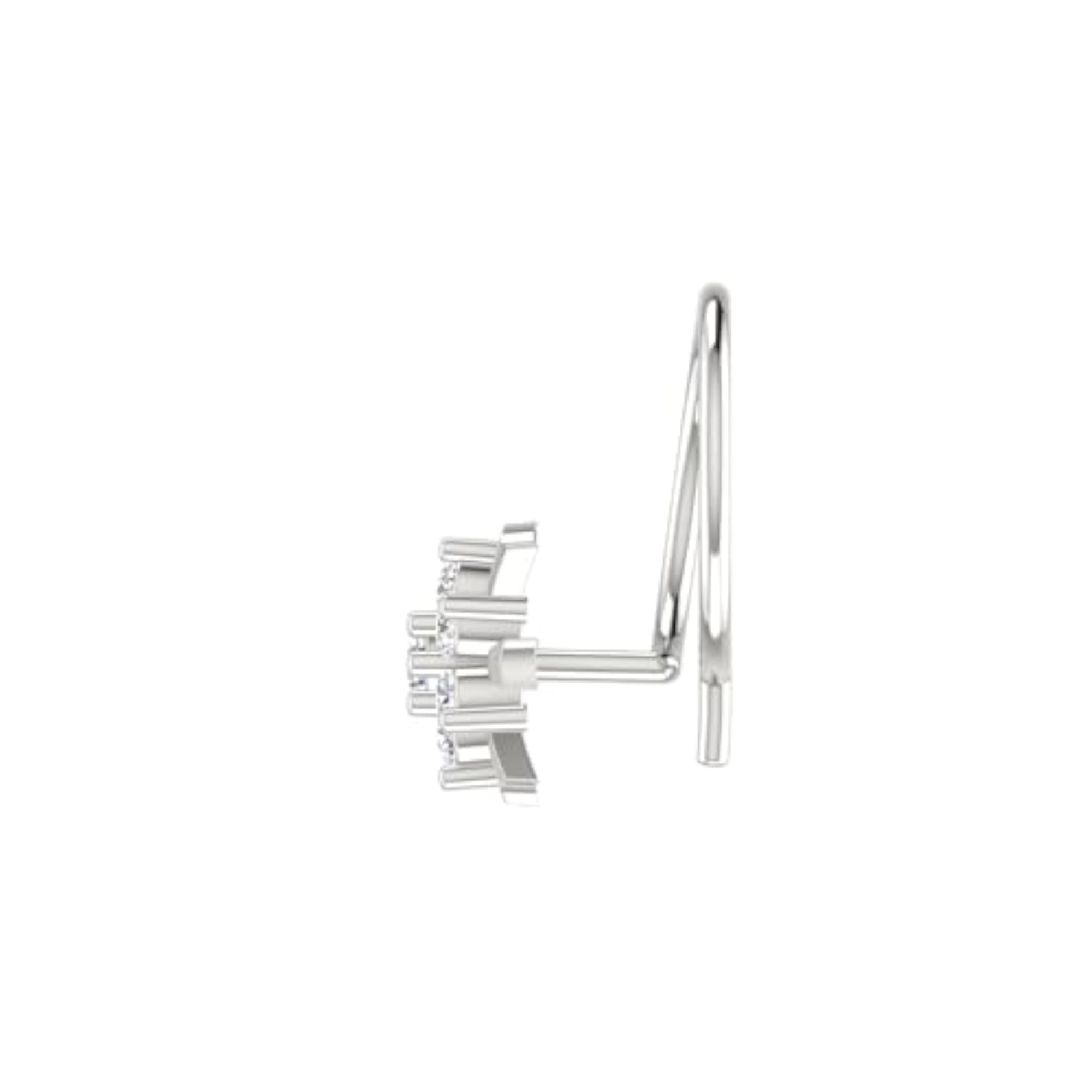 Women's 14Kt White Gold Stud Nosering