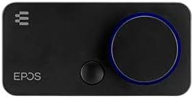EPOS GSX 300 - External Computer Sound Card - High-Resolution Stereo & 7.1 Surround Sound - LED Volume Dial, Customizable Smart Button - Windows 10 Synchronized - Black Edition (1000201)