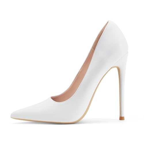 Image of Elisabet Tang Women Pumps, Pointed Toe High Heel 4.7 inch /12cm Party Stiletto Heels Shoes Matte