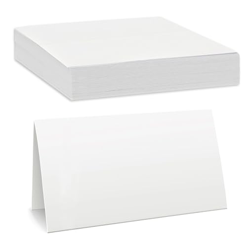 50 Pcs White Table Cards Name Place Cards,TableSetting Reception Seating NameCards,Smooth White Blank Wedding Table Name PlaceCards,Blank PlaceCards for Weddings Banquets Dinner Parties