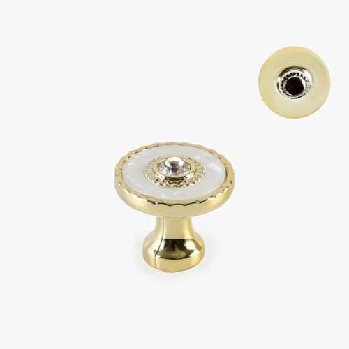 Cafusesdd 4 pomos dorados pulidos para...