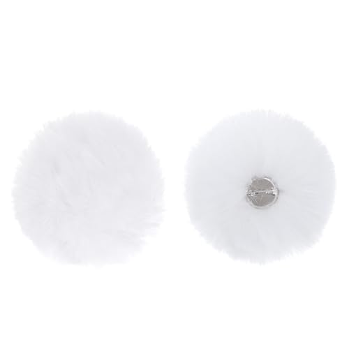 Pistha 2 PCS Easter Bunny Tail White Rabbit Tail Costume Accessory for Animal Halloween Cosplay 3.9In