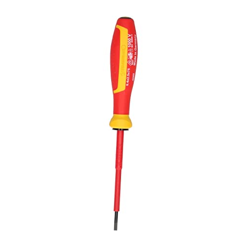 Stahlwille 46603025 Vde Electricians Screwdriver Drall+, Vde Insulated Up To 1000 Volts, Made Of Chrome Alloy Steel W/Blade Gunmetal Finish, Size 0.4Mm X 2.5Mm, Blade Length 75Mm #TOP7