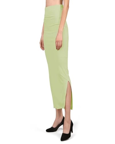 Stylesindia Dehnbarer Saree Shapewear Petticoat für Damen, Baumwollmischung, Petticoat, Röcke für Damen, figurformendes Kleid (Mintgrün, Größe 3XL), Minigrün, Einheitsgröße