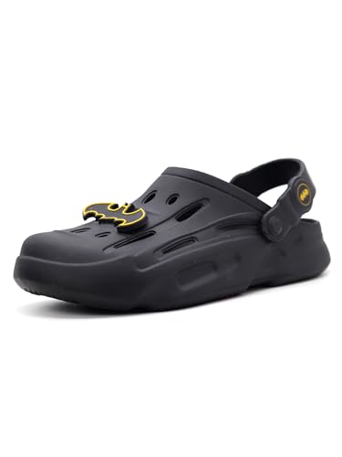 Image of SVAAR Batman Men's Sturdy Clogs with Authentic Batman Charms and Adjustable Back Strap