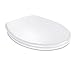 Produktbild TACKLIFE WC Sitz Klassisch O-Form, antibakteriell mit Absenkautomatik, abnehmbar, Toilettensitz, Edelstahl-Befestigung, Duroplast WC Deckel & Klo Brille Toilettendeckel