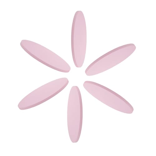 NOLITOY 6個丸形ヨガ膝パッド 滑り止めクッション エルボーリストサポート付き ピラティス 床運動用 浅ピンク色 ジャンプロープマット対応