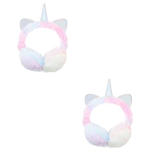 Orejeras de invierno para evitar oídos fríos con felpa de unicornio