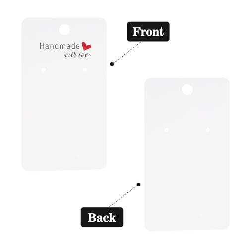 image for joycraft 100Pcs Earring Display Cards with Bags, 2x3.5 inch Earring Di