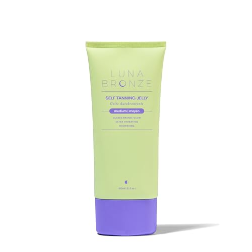 Image of Self Tanning Jelly | Purple Self Tanner with Hyaluronic Acid and Natural DHA | Quick Dry, Non-Sticky, Streak Free | Medium to Deep Tan in 2-8 Hours, Vegan, Cruelty Free (150ml /5.1 fl. oz)