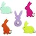 Produktbild essbar Sugarcraft Pastell Mix Ostern Bunny Kaninchen Cupcakes Kuchen Topper  5 Stück  Perfekt für Ostern Kuchen dekorieren