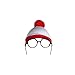 Family Matching Halloween Costume Set Red White Striped Long Sleeve Shirt Funny Cosplay Tee with Hat Nerd Glasses