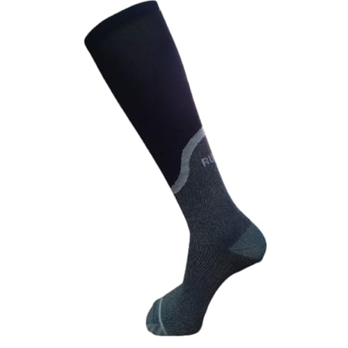 Kit 03 Pares Meias Masculina Compressivas Selene Compressão Cor:Preto+Azul;Tamanho:39-43
