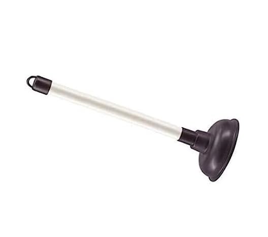 T&B® Sink Plunger Kitchen Sink Unblocker Heavy Duty Unblocking Effective Tool with 100mm (4 inch) Cup and 225mm (9 inch) Handle Drain Unblocker for Kitchen, Sink, Shower and Floor Drains, Black/White