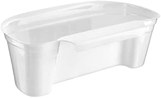 Homeshopa Kitchen Caddy, Hanging Waste Bin Kitchen Over Cabinet Drawer Door Basket, Small Garbage Bin Holder Container for Food Scraps Veg Peelings, Organizer Basket Rubbish Bin - Transparent (1)