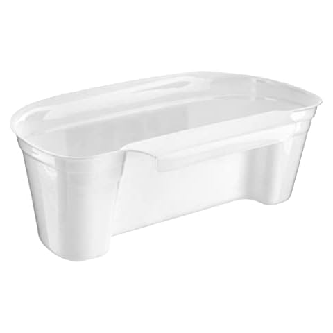 Homeshopa Kitchen Caddy, Hanging Waste Bin Kitchen Over Cabinet Drawer Door Basket, Small Garbage Bin Holder Container for Food Scraps Veg Peelings, Organizer Basket Rubbish Bin - Transparent (1) Cover