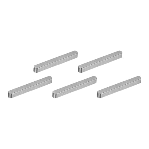 uxcell 5Pcs Round Ended Feather Key, 5 x 5 x 45mm Carbon Steel Parallel Drive Shaft Key Stock, Machine Keyway for Shaft Type Fastening Connection
