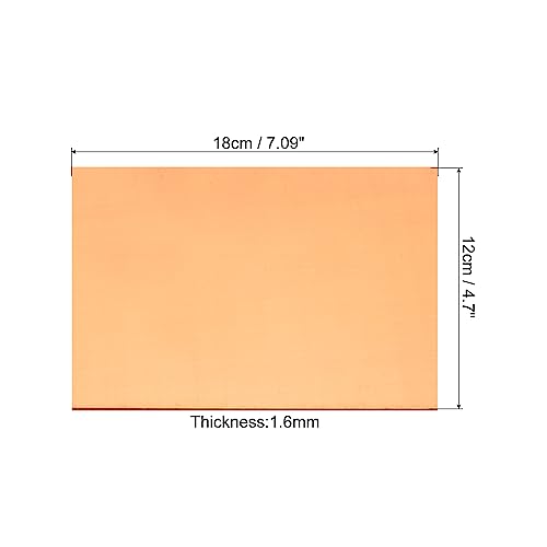 PATIKIL Copper PCB Board, 5Pcs 18x12cm Single Sided Copper Clad Circuit Board Laminate Blank PCB Copper Pads Prototype Board - Image 2