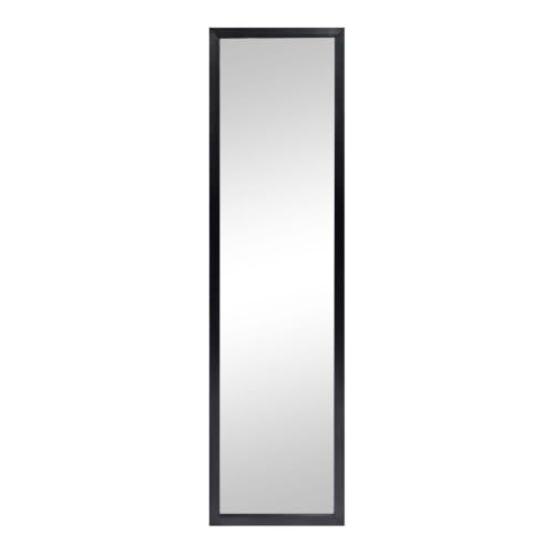 Slim Black Door Mirror