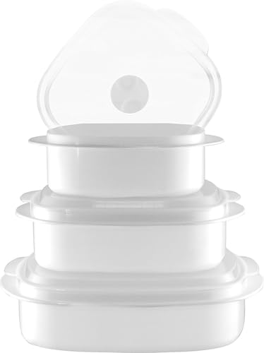 Image of Calypso Basics by Reston Lloyd 6-Piece Microwave Cookware, Steamer and Storage Set, White