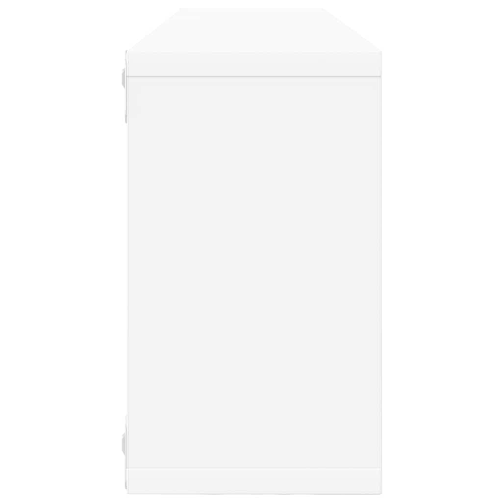 Generico Mensole Parete a Cubo 2pz Bianco 80x15x26,5cm Legno Multistrato,Mobili,Scaffalature,Scaffali e mensole per pareti,Bianco,7.88 kg,807106