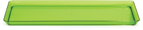 Creative Converting Rectangle Plastic Serving Tray, 15.5 Inch X 6 Inch, Translucent Green