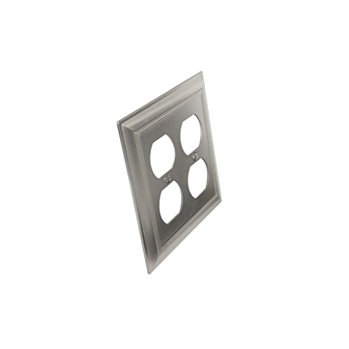 Ckp Brand #31194 Double Duplex Wall Plate, Brushed Nickel #TOP1
