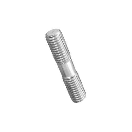 METALLIXITY 5Pcs Double End Threaded Stud Screw(M10x50) SS304 Silver