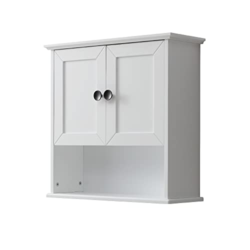 23" X 22" Soft Close Bathroom Wall Cabinet/Wooden Medicine Cabinet/Mdf/Material Storage Organizer With Quiet Buffer Hinges; Adjustable Shelves Cupboard Storage Cabinet With Handles #TOP1