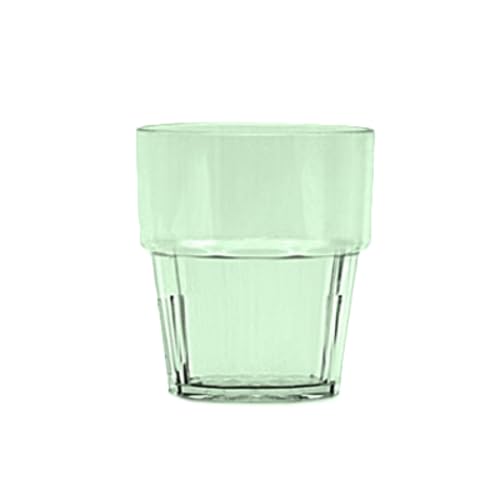 A-to-Z Supply PLPCTB108GR Rocks Glass, 8 oz., Break-Resistant, Stackable, Anti-jam Locking tabs, Starburst® Pattern Base, Polycarbonate, Diamond, Green, Pack of 12