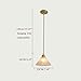 LMAPLUMP Pendant Lamp American Flower Pendant Light with Glass Single Head Suspended in Brass Hanging Lamp Decorative Fixture(Animal Horse,Warm Light)