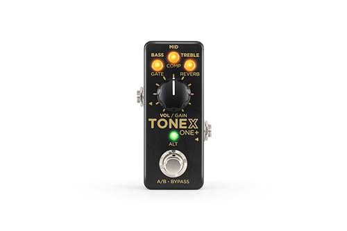 IK Multimedia TONEX ONE+ AI Guitar Amp & Effects Pedal with Bluetooth Wireless Editing, MIDI Control, USB Audio Interface, 60,000+ Tone Models, Compact Amp Simulator Cab & Stompbox Modeler
