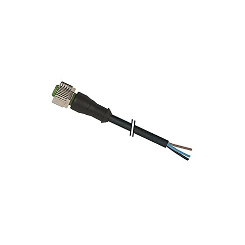 Cordon de raccordement M12 mâle droit 5m haute tension 250VAC structure robuste