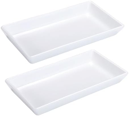 Plateau De Rangement En Silicone Antidérapant - Organisateur Salle De Bain Et Cuisine | Design Marbre 30x12cm - 8