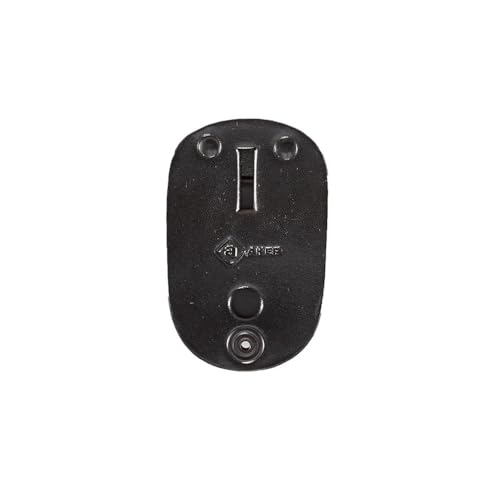 Aker Leather A590 Clip-On Belt Badge Holder, Black Leather Duty Gear