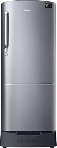 Image of Samsung 183 L, 3 Star, Digital Inverter, Direct-Cool Single Door Refrigerator (RR20C2823S8 /NL, Silver, Elegant Inox, Base Stand Drawer)
