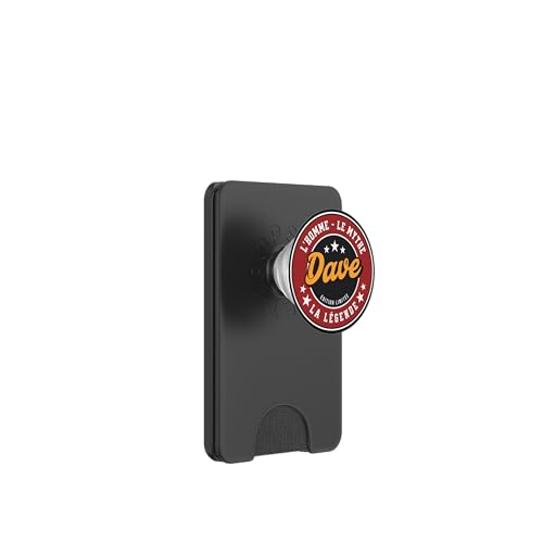 Idée-Cadeau Prénom Personnalisé Dave Homme Mythe Légende PopSockets PopWallet pour MagSafe