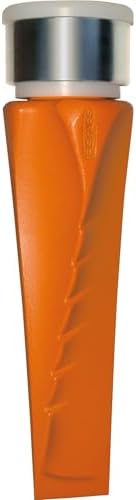 Fiskars Dreh-Spaltkeil, Gehärteter Stahl (geschmiedet), Polymer-Schlagfläche mit Metallring, Orange, SAFE-T, 1001615