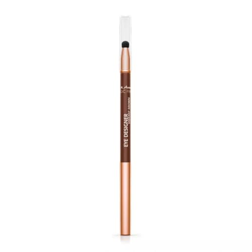 M. Asam MAGIC FINISH EYE DESIGNER Vibrant Brown - waterproof eyeliner for a long-lasting & color-intensive result with integrated sponge for easy blending, eye make-up, 0.01 Oz