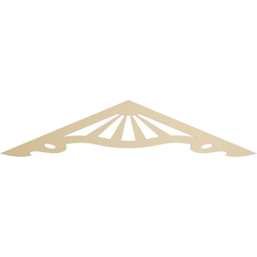 72"W x 15"H x 1 1/2"P (5/12) Pitch Marshall Signature Urethane Gable Pediment, Primed Tan