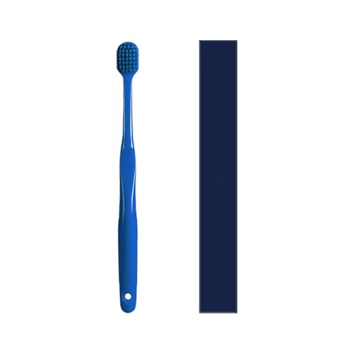 Cepillo de dientes manual Cepillo de dientes de cuatro colores, ancho, suave, ecológico, portátil, cuidado de la higiene bucal Cepillo(Blue)