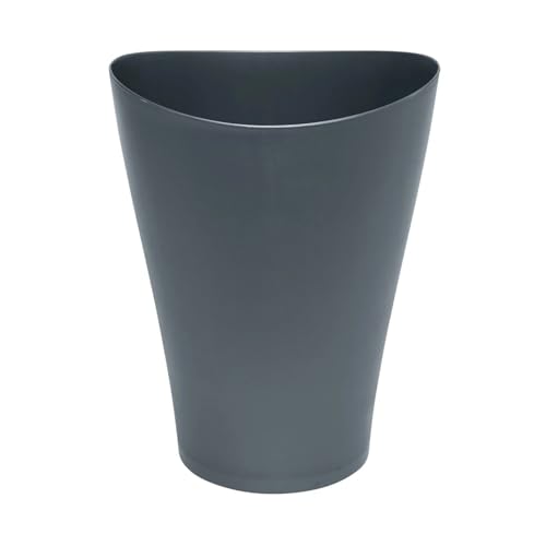 Caneca de basura redonda gris 2.25 gal para baño miniatura 2