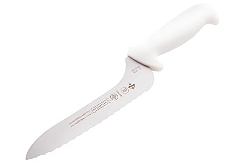Mundial Offset- Serrated Edge Sandwich Knife, White, 9-Inch